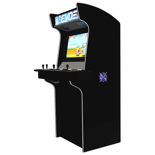 Evo Elite 4 player arcade machine in black front right profile