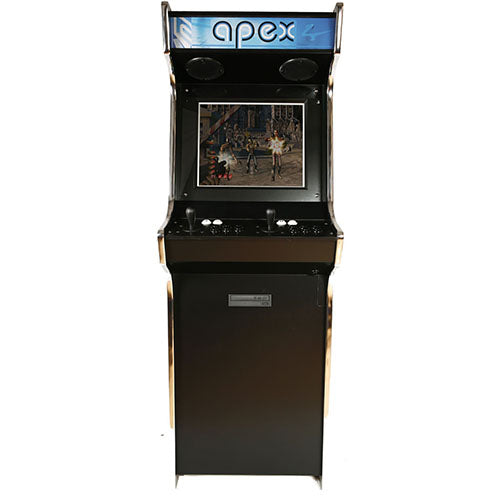 Apex Play arcade machine in black front view