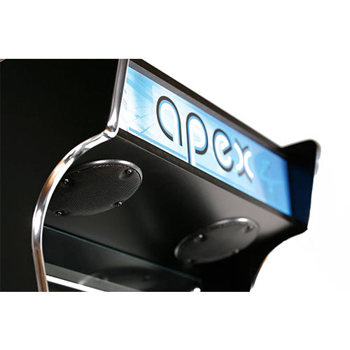 Apex Play arcade machine marquee closeup