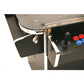 Synergy Media sit-down arcade machine in black volume control closeup