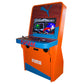 Nu-Gen Stand-up Play arcade machine in orange with Puma decals front right profile