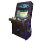 Nu-Gen Stand-up Play arcade machine in violet candy high gloss front right profile